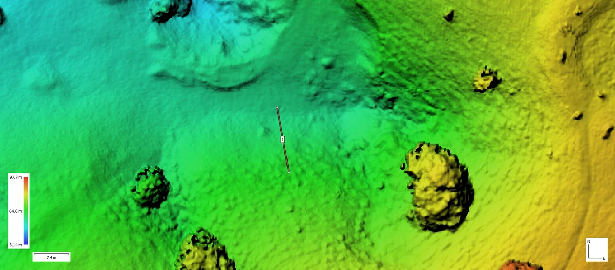 Modelo digital do terreno gerado a partir de voo de drone